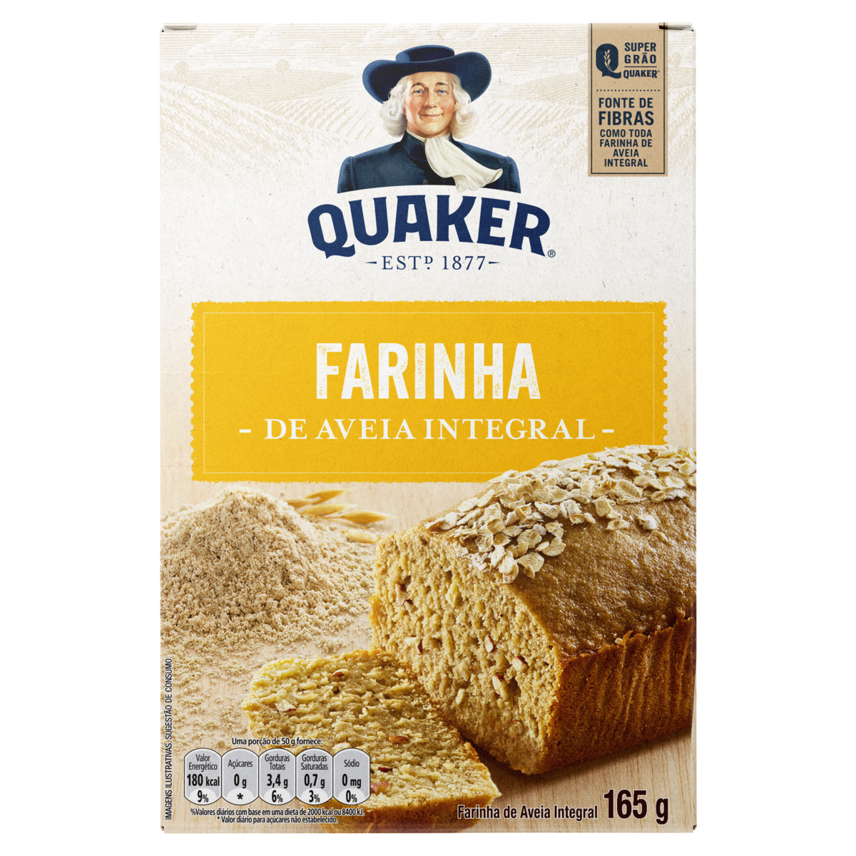 Farinha de Aveia Quaker Integral 165g