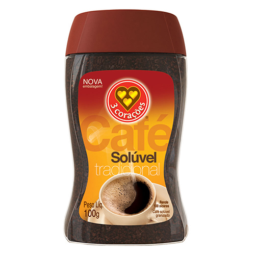 Café Solúvel 3 Corações 200g