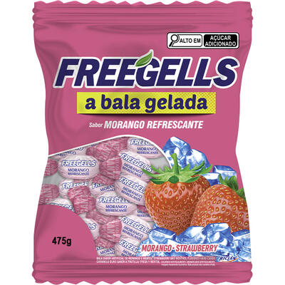 Bala Riclan Freegells Morango 475g