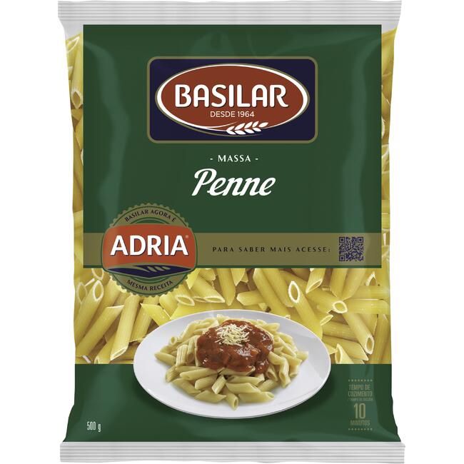 Macarrão Semolado Basilar Penne 500g