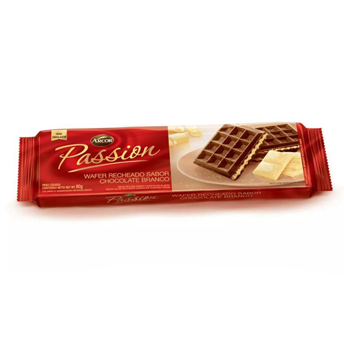 Biscoito Wafer Passion Triunfo 80g - Chocolate Branco