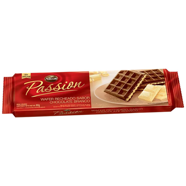 Biscoito Wafer Passion Triunfo 80g - Chocolate Branco
