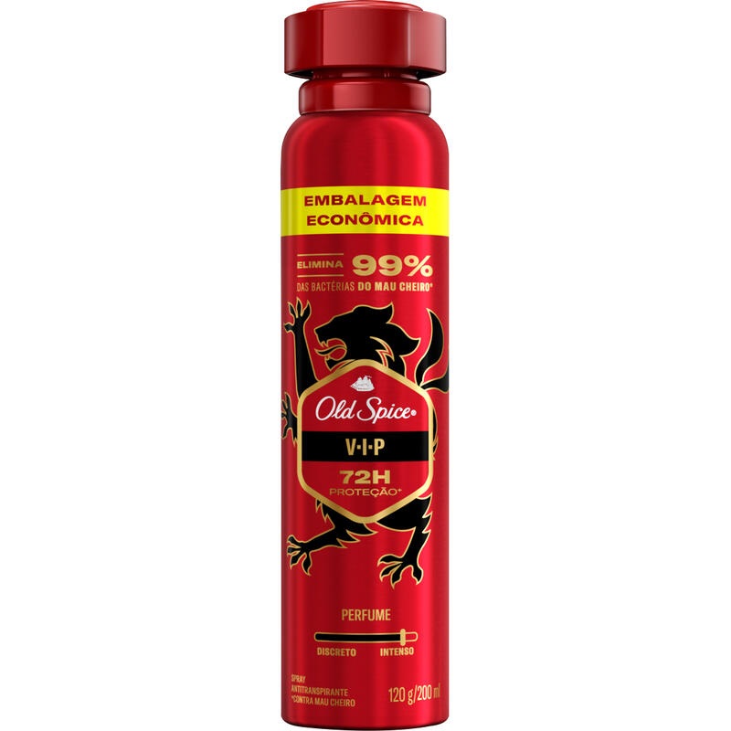 Desodorante Antitranspirante Aerossol OLD SPICE VIP 200ml