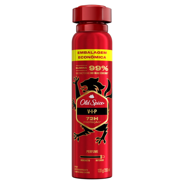 Desodorante Antitranspirante Aerossol OLD SPICE VIP 200ml