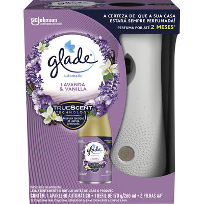 Desodorizador Glade Automatic Spray Aparelho + Refil Lavanda & Baunilha 260ml