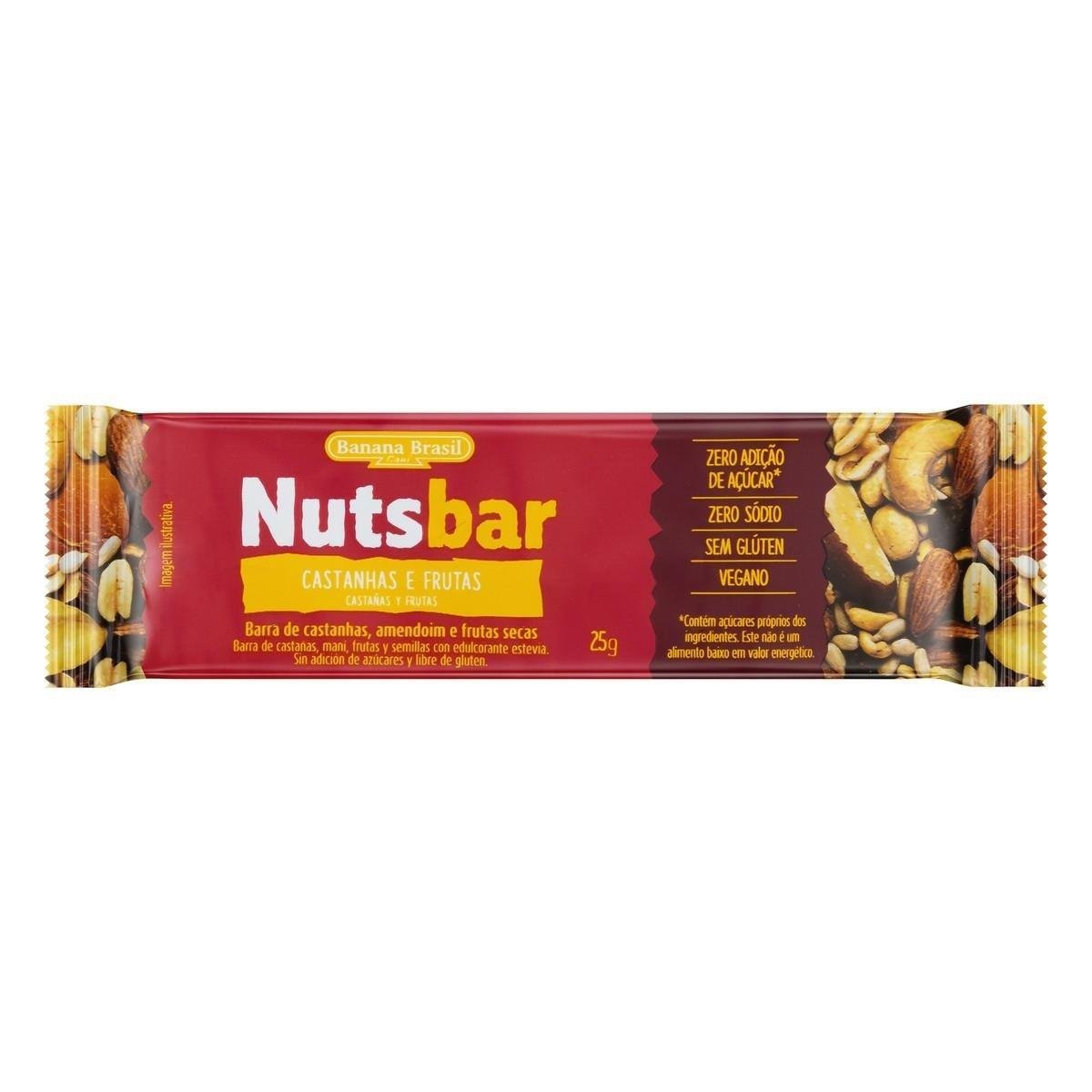 Nuts Bar Castanha e Frutas Bio Mundo 25g