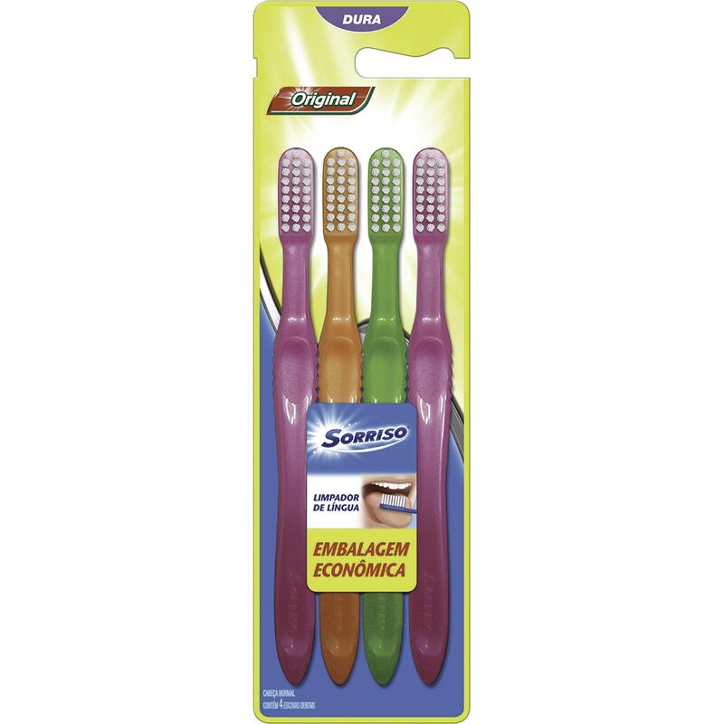Escova Dental Sorriso Original Dura 4 un