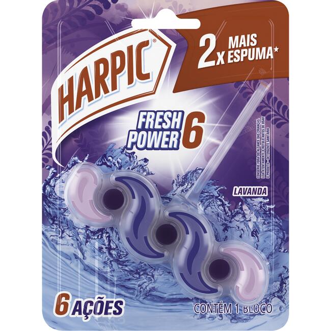 Bloco Sanitário HARPIC Fresh Power 6 Lavanda