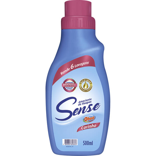 Amaciante Roupas Sense Qboa Carinho Azul 500ml