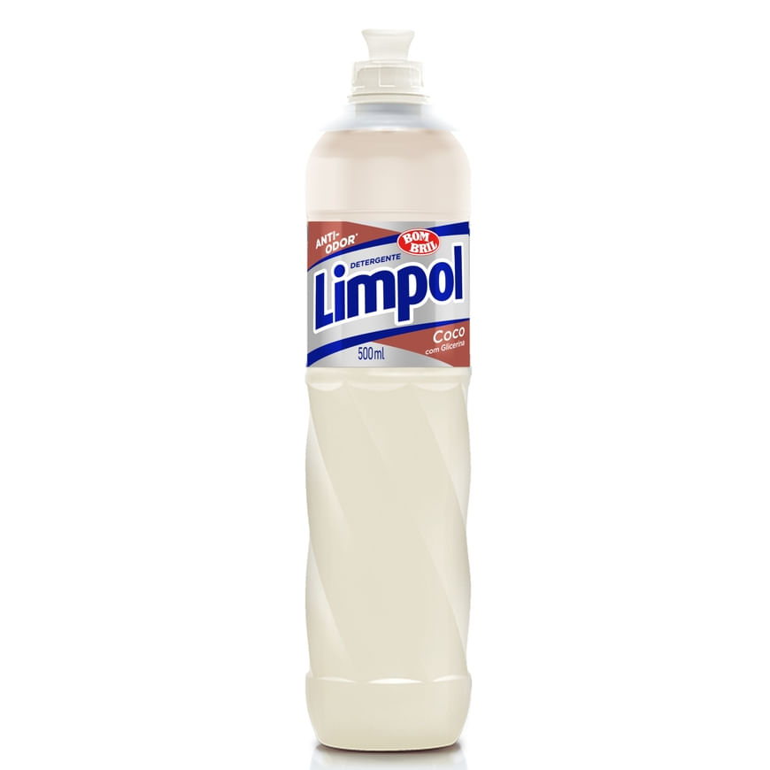 Detergente Líquido Lava Louças LIMPOL Coco 500ml