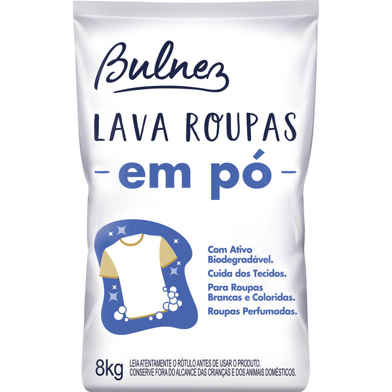 Lava Roupas em Pó Bulnez 8kg