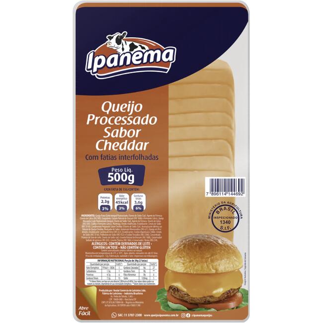 Queijo Cheddar Ipanema Fatiado 500g