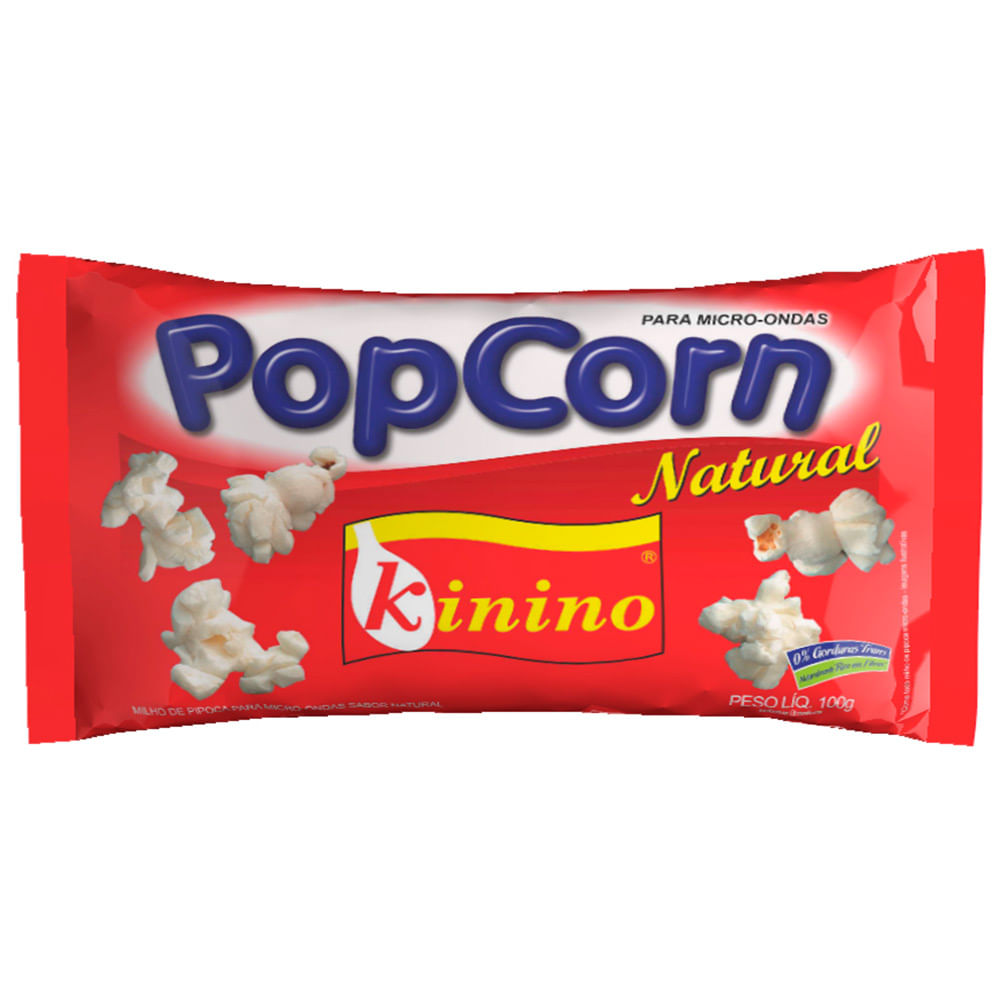 Pipoca de Micro-ondas Kinino Natural 100g
