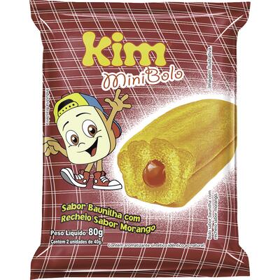 Mini Bolo Kim Baunilha com morango 80g
