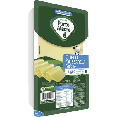 Queijo Mussarela Light Porto Alegre Fatiado 160g
