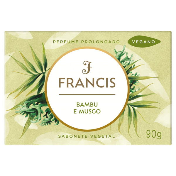 Sabonete Barra Vegetal Bambu e Musgo Francis Caixa 90g