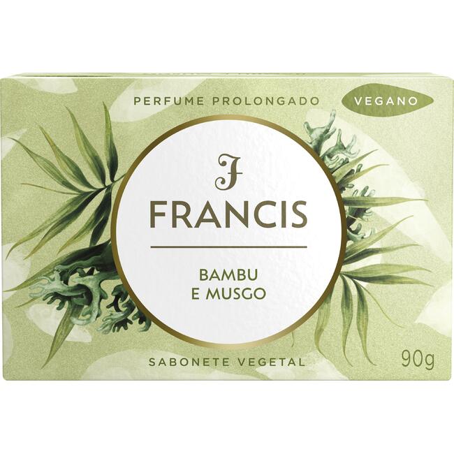 Sabonete Barra Vegetal Bambu e Musgo Francis Caixa 90g