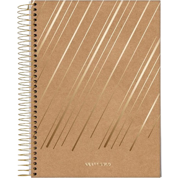 Caderno Colegial Jandaia 160 Folhas - Capa Dura - Kraft Color