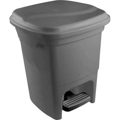 Lixeira Plasvale 15 Litros - Com Pedal - Preta - Ref. 12918990