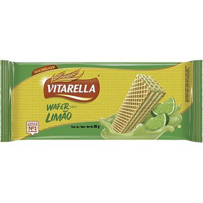 Biscoito Wafer Vitarella Limão 80g