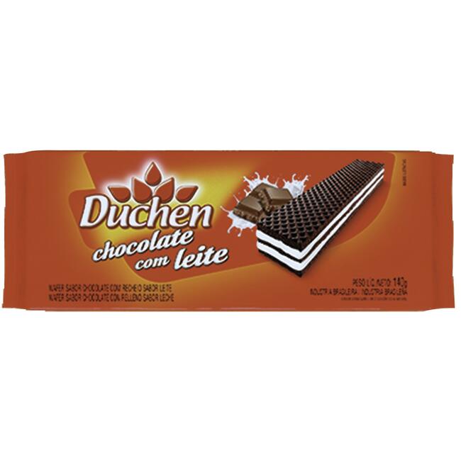 Biscoito Wafer Duchen Chocolate com Leite Paocte com 140g