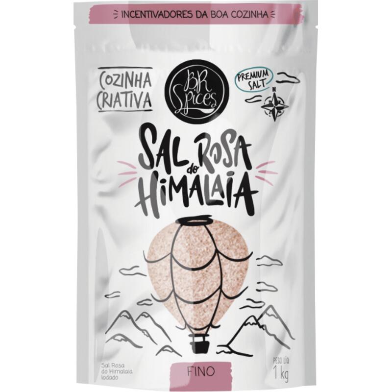 Sal Rosa do Himalaia BR Spices Fino 1kg