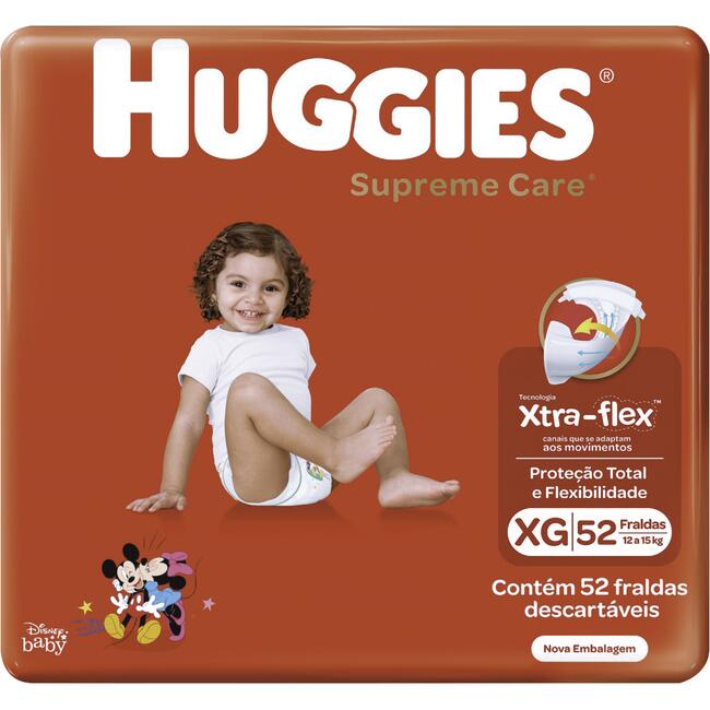 Fralda Descartável Huggies Supreme Care - XG 52 un