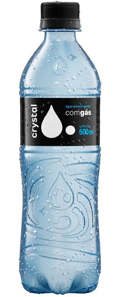 Água Mineral Natural Crystal com Gás Garrafa 500ml