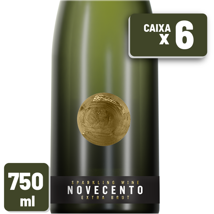 Espumante Bodega Dante Robino Novecento Brut Garrafa Vidro 750ml Caixa c/ 6 un