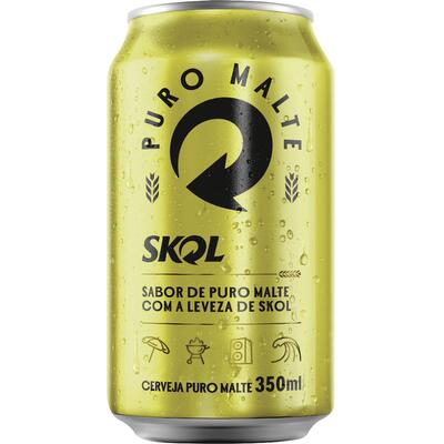 Cerveja Skol Puro Malte 350ml