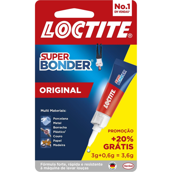 Cola Super Bonder 3g + 20% Grátis - Original