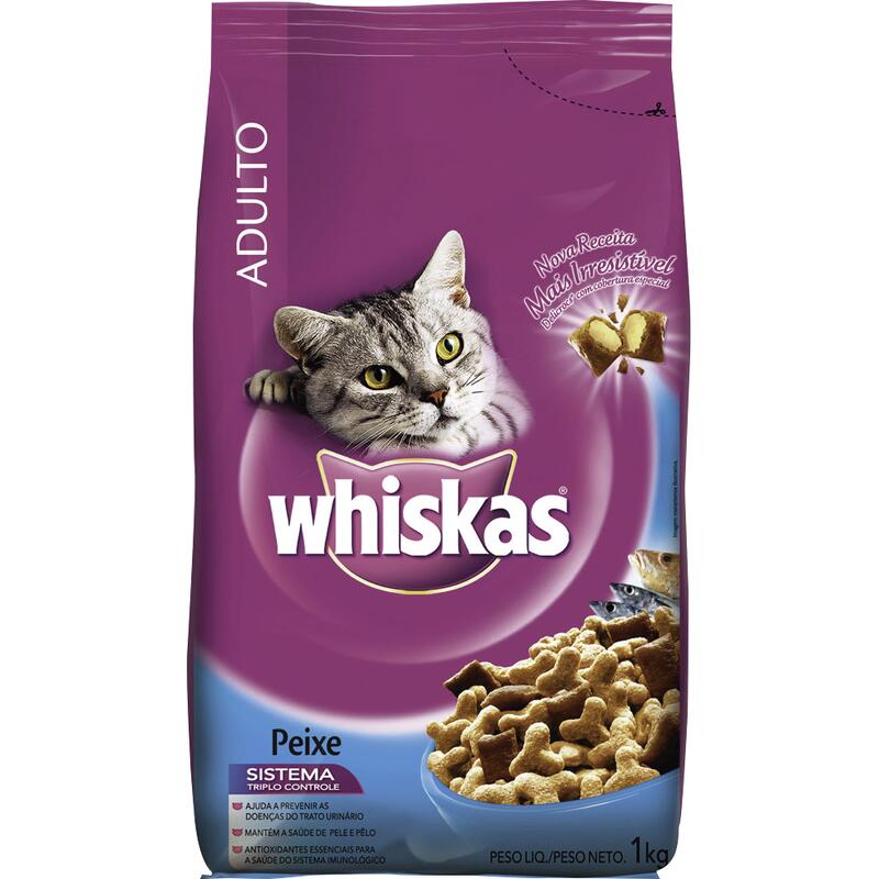 Alimento para Gatos Whiskas Peixe 1kg