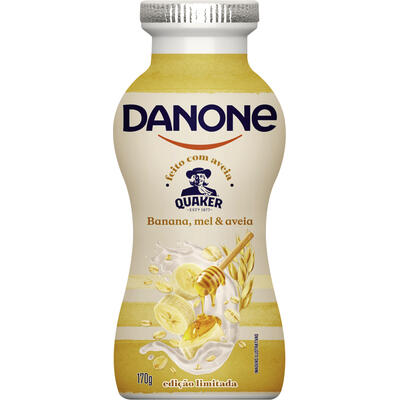 Iogurte DANONE Quaker Banana,Mel & Aveia 170g
