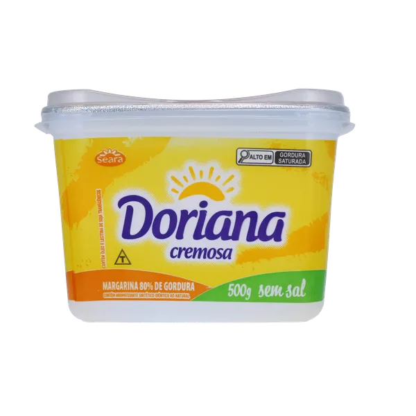 Margarina Doriana 500g - Tradicional - Sem Sal
