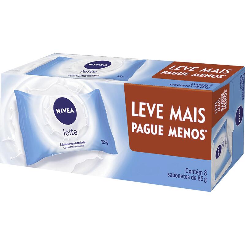 Sabonete Hidratante Nivea Proteína do leite 8x85g