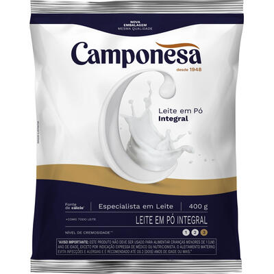 Leite em Pó Camponesa Integral 400g