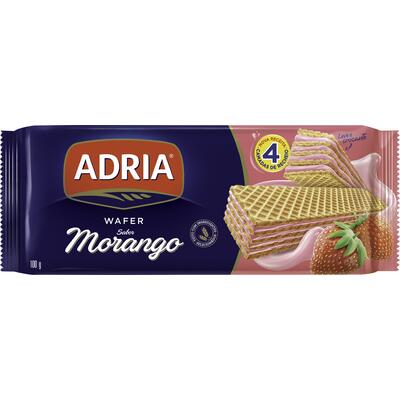 Biscoito Wafer Adria Morango 100g