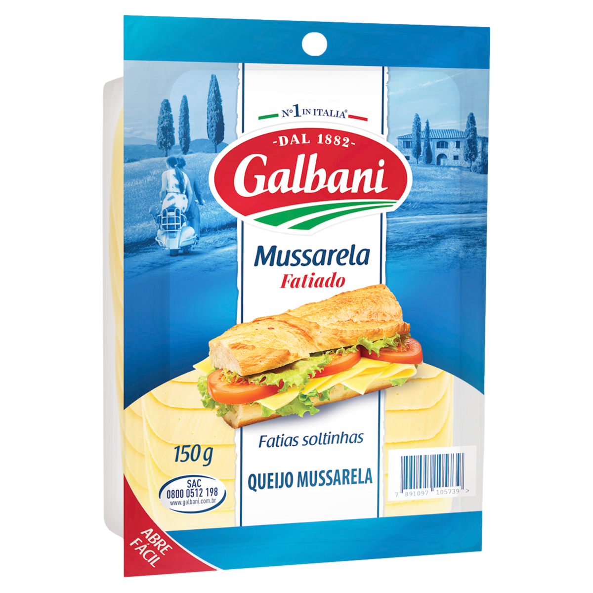 Queijo Mussarela GALBANI Fatiado 150g