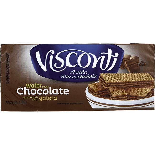Biscoito Wafer Visconti Chocolate 120g