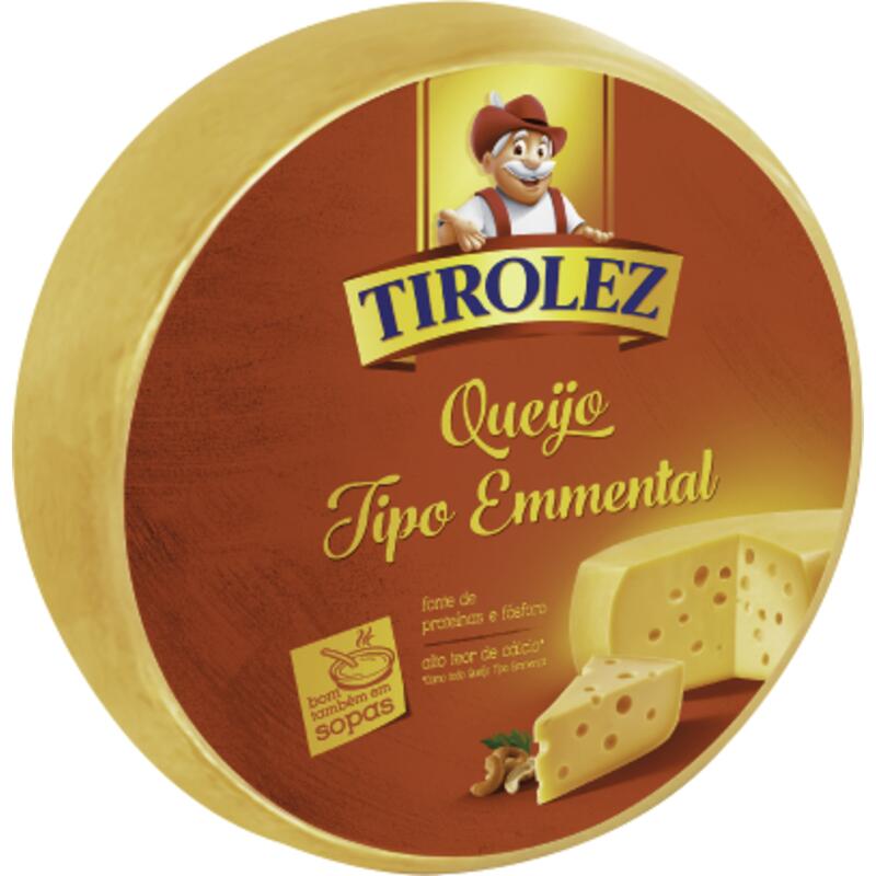 Queijo tipo Emmental Tirolez Preço por quilo na peça