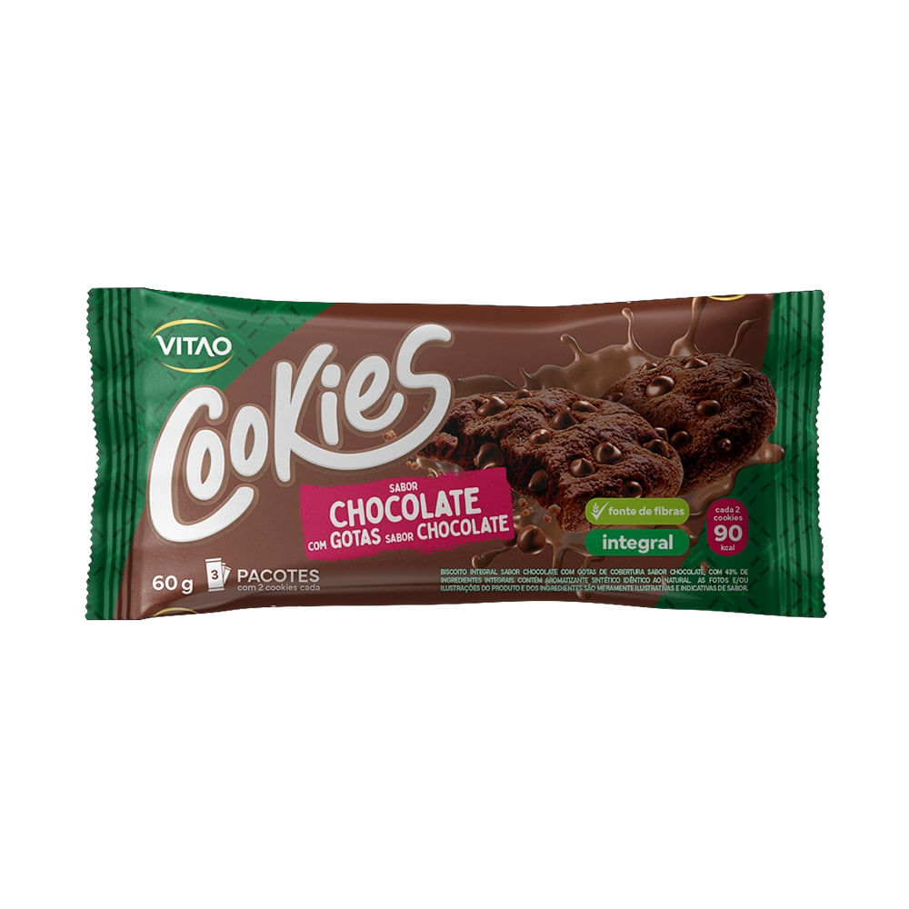 Cookies VITÃO Chocolate com Gotas Integra 60g
