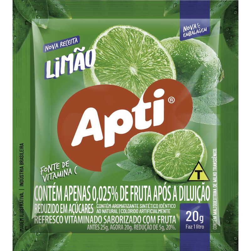Refresco em Pó Apti Limão 20g