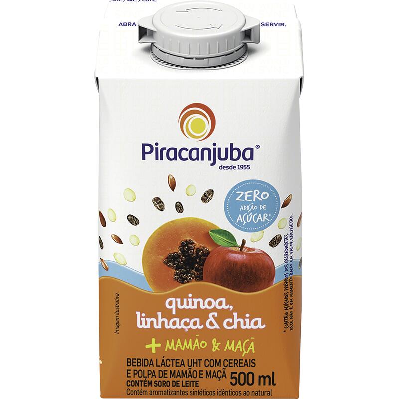 Bebida Láctea Zero Piracanjuba Mamão e maçã 500ml
