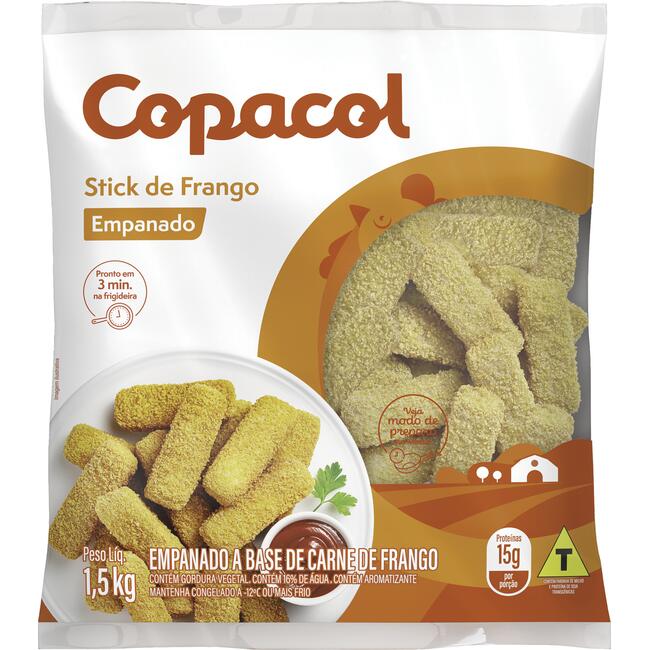 Tirinhas de Frango Empanado Copacol Congelado 1,5kg