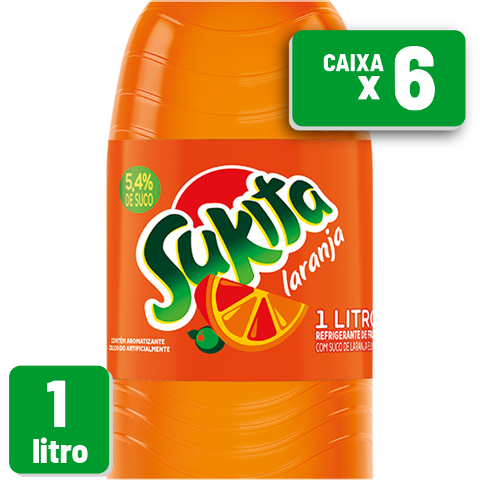 Refrigerante Sukita Pet 1L Caixa c/ 6 un