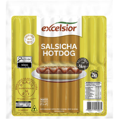 Salsicha Hot Dog Excelsior Resfriada 2kg