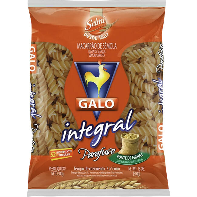 Macarrão GALO Parafuso Integral 500g
