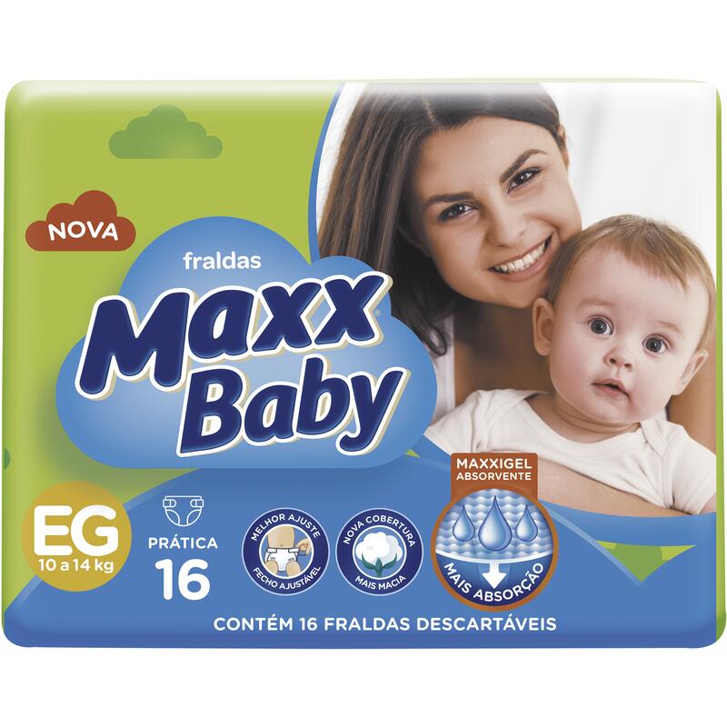 Fralda Descartável Maxx Baby Prática - EG 16 un