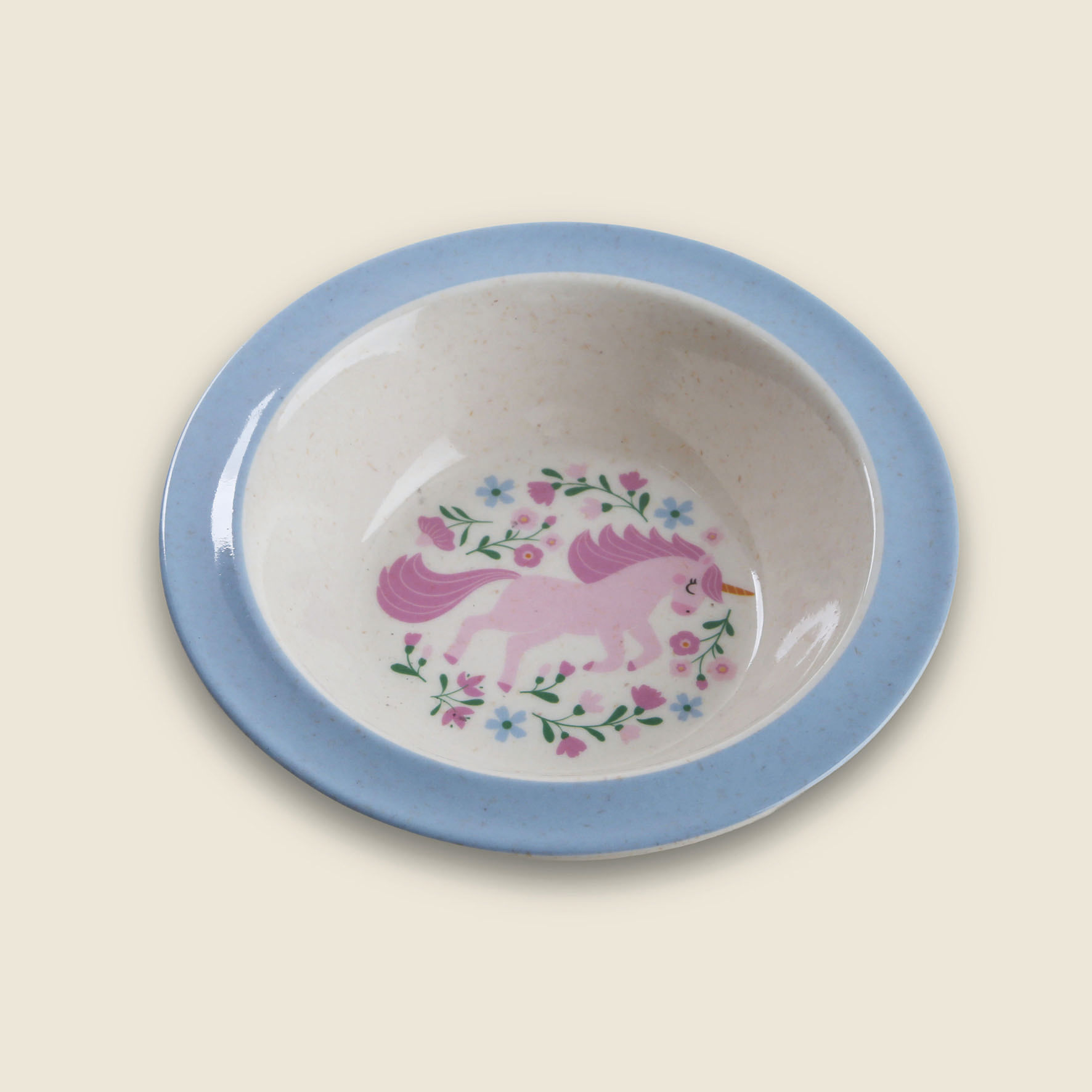 Bowl 16.5cm Bambu Unicorn Azul - A\BABY