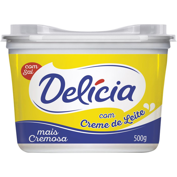 Margarina Delícia 500g - Tradicional - Com Sal